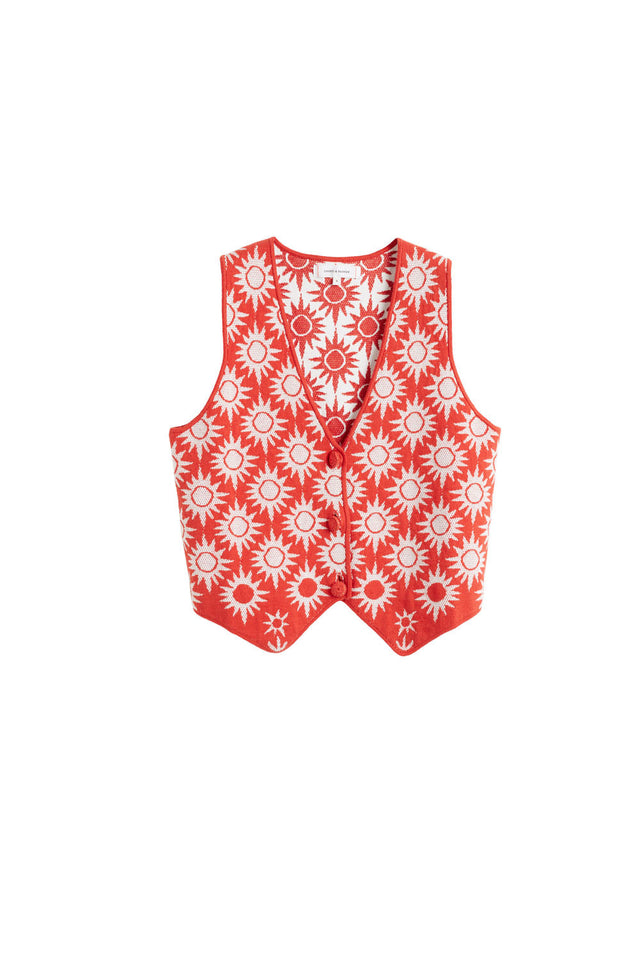 Terracotta Laura Whitmore Sunflower Waistcoat image 6