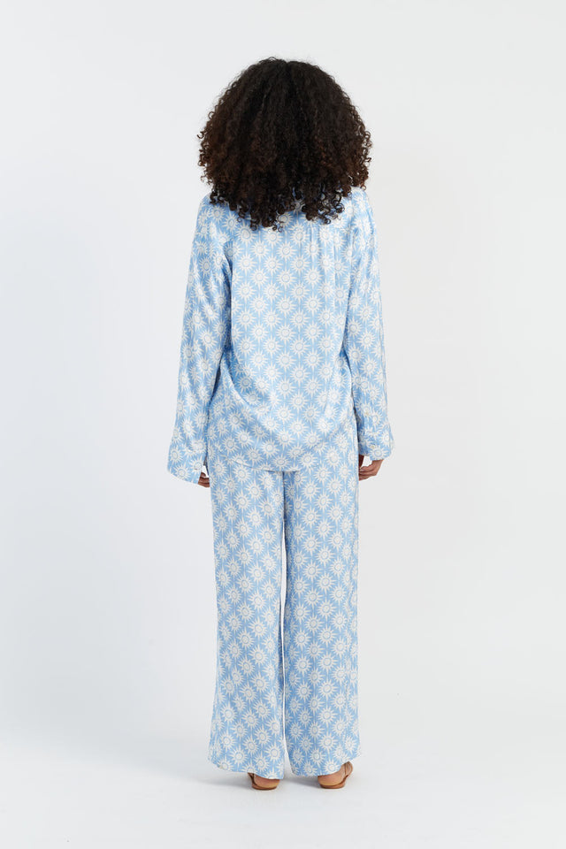 Sky-Blue Laura Whitmore Paradise Trousers image 3