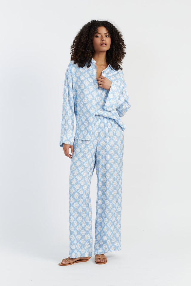 Sky-Blue Laura Whitmore Paradise Trousers image 2
