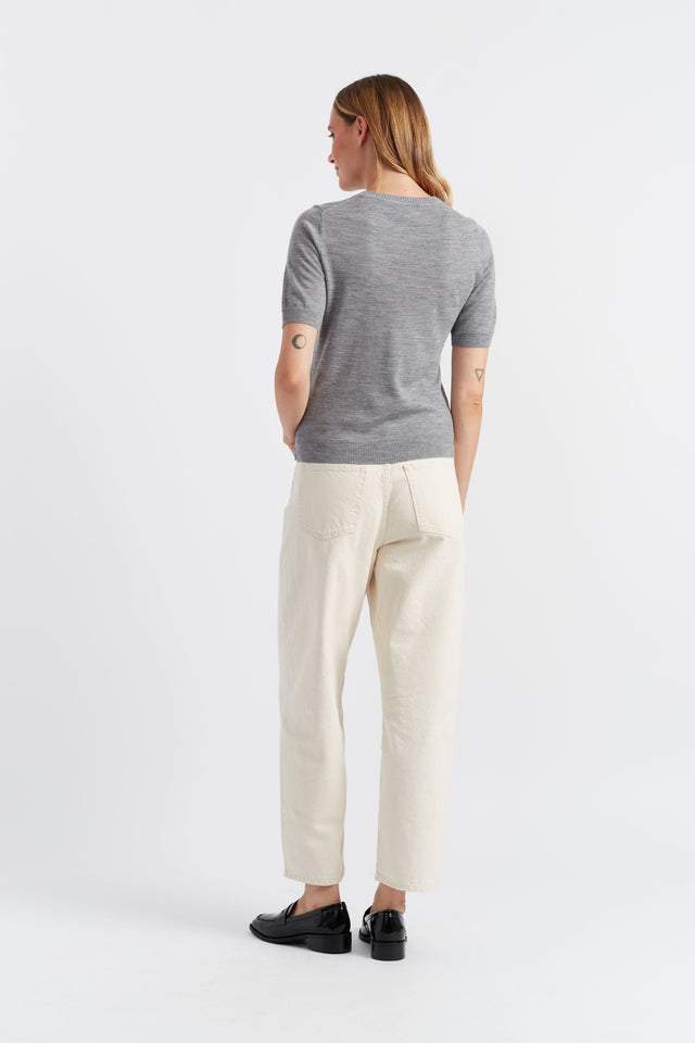 Grey Pure Merino T-shirt image 3