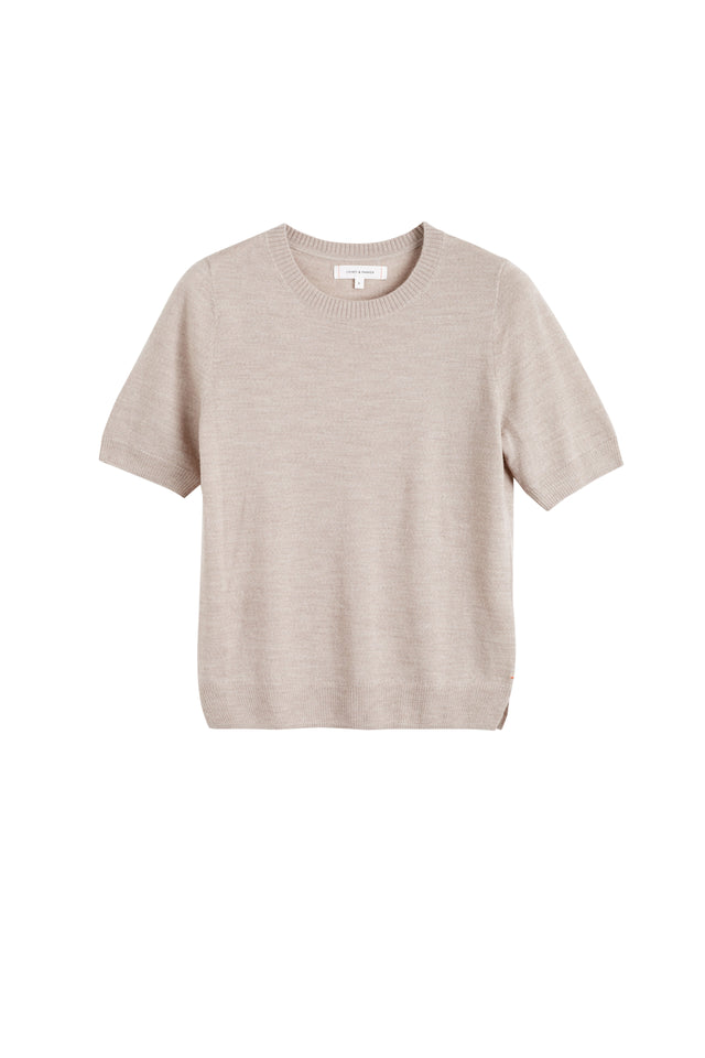 Taupe Pure Merino T-shirt image 2