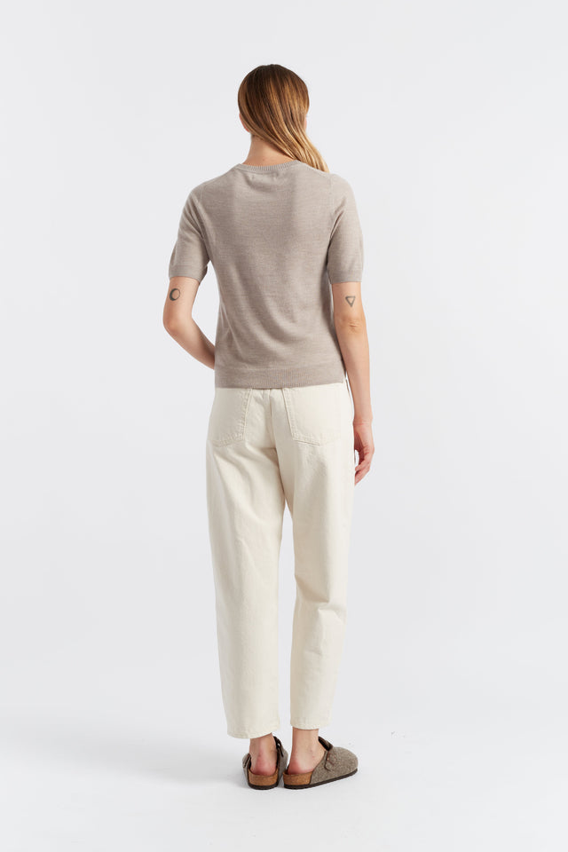 Oatmeal Pure Merino T-Shirt image 2