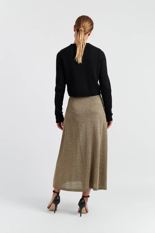 Black Wool-Cashmere Shooting Star Cardigan image 6