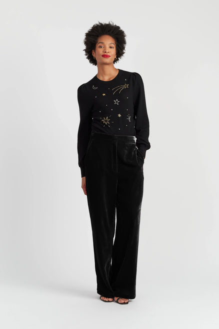 Black Velvet Trousers