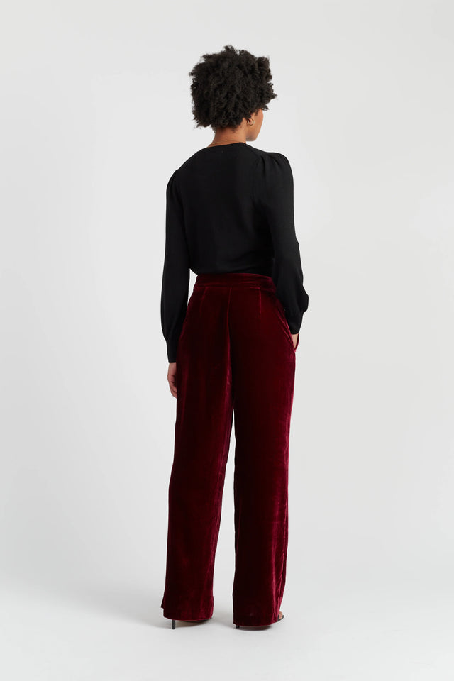 Claret Velvet Trousers image 5