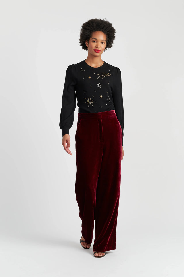 Claret Velvet Trousers image 2