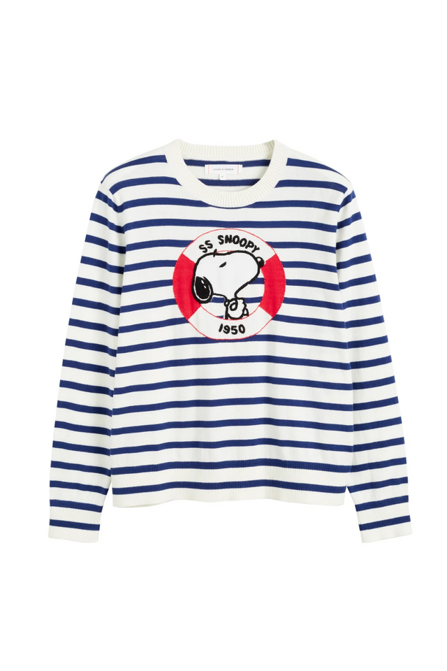 Blue Cotton Snoopy Nautical Sweater image 4