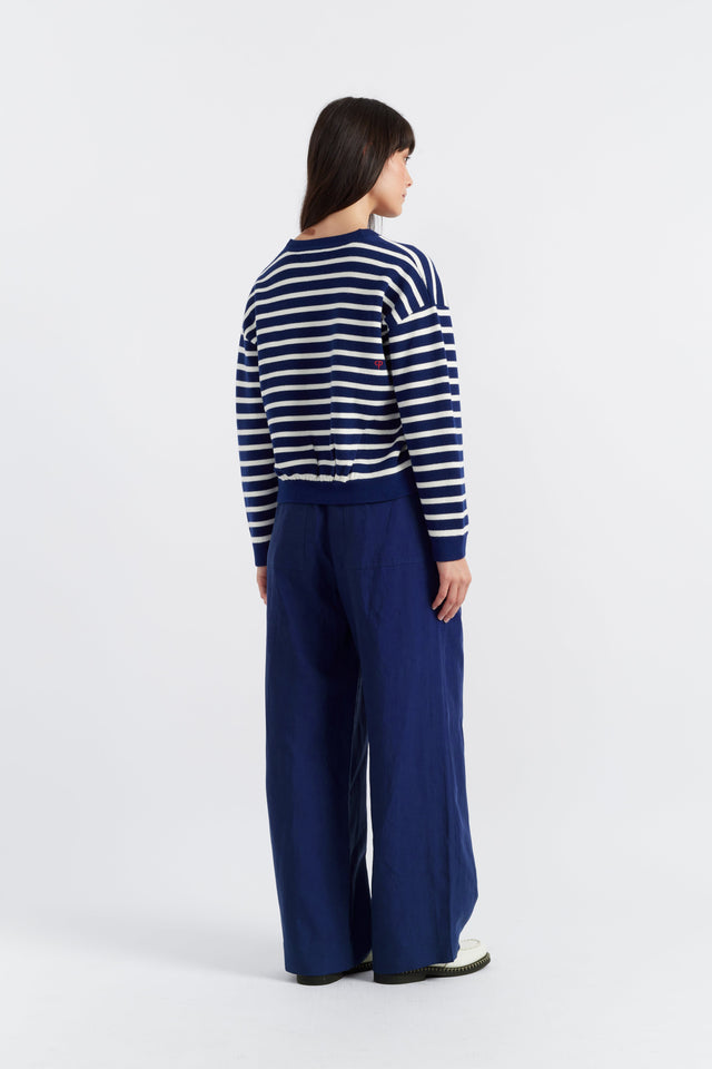 Women's Chinti and Parker Cardigan Blue Merino Snoopy Milano stitch Size XS-3L image 4