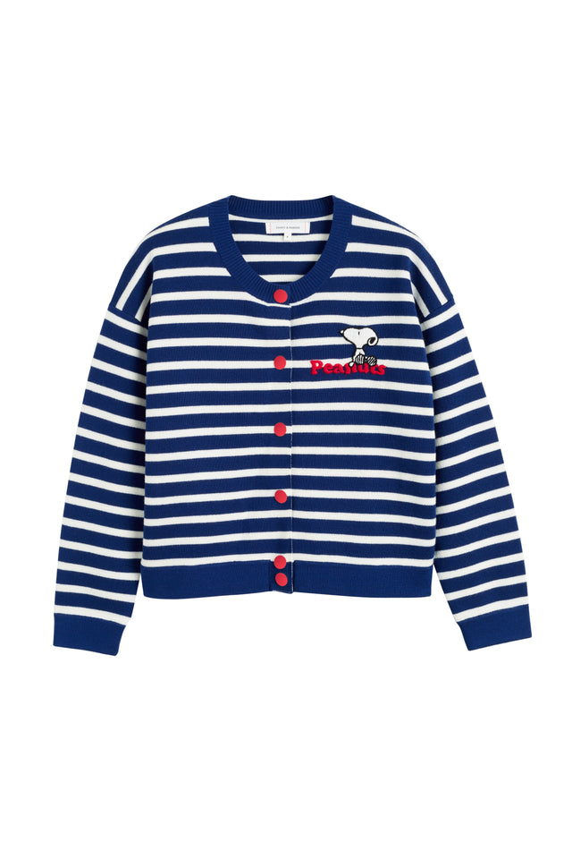 Women's Chinti and Parker Cardigan Blue Merino Snoopy Milano stitch Size XS-3L image 5