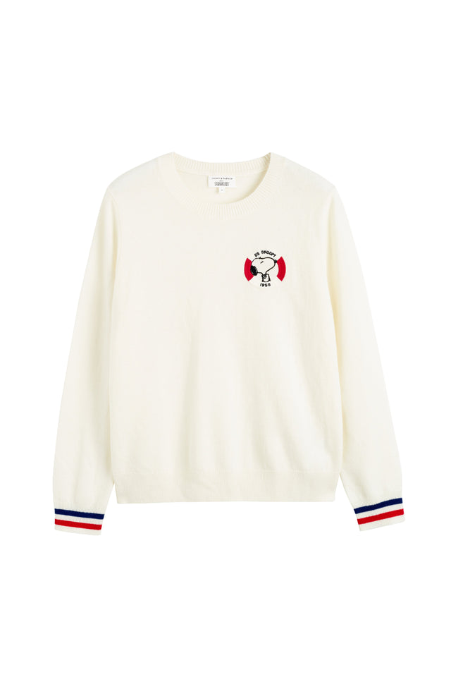 Cream Wool-Cashmere Snoopy Nautical Sweater image 4