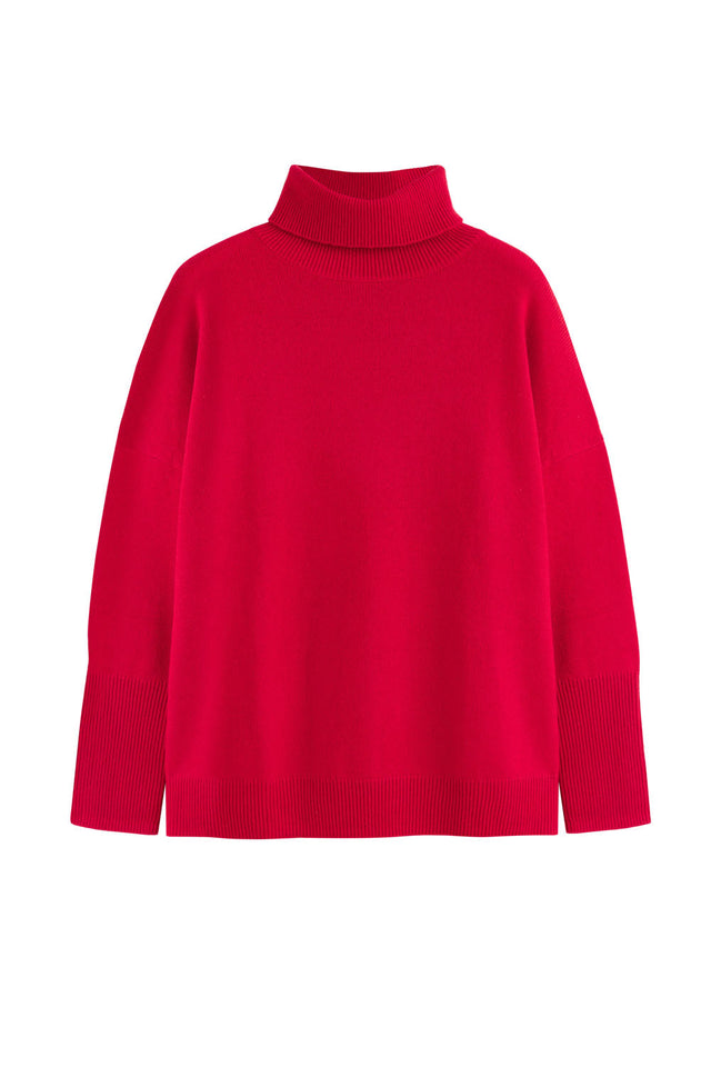 Red Cashmere Rollneck Sweater image 2