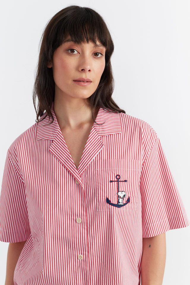 Red Cotton Snoopy Anchor Co-ord image 2