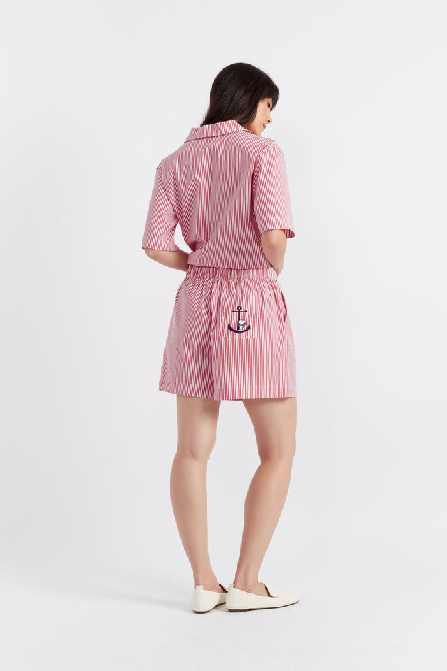 Red Cotton Snoopy Anchor Co-ord image 3