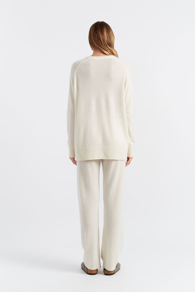 Cream Cloud Cashmere Slouchy Sweater image 3