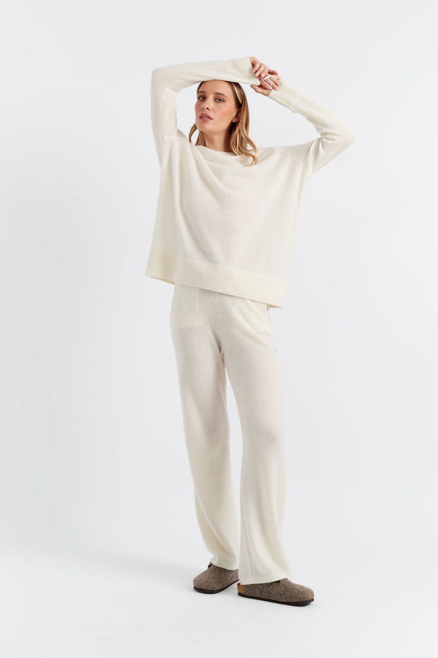 Cream Cloud Cashmere Slouchy Sweater image 4