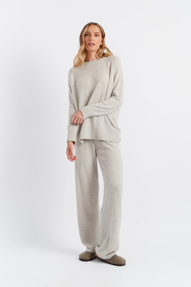 Taupe Cloud Cashmere Slouchy Sweater image 3