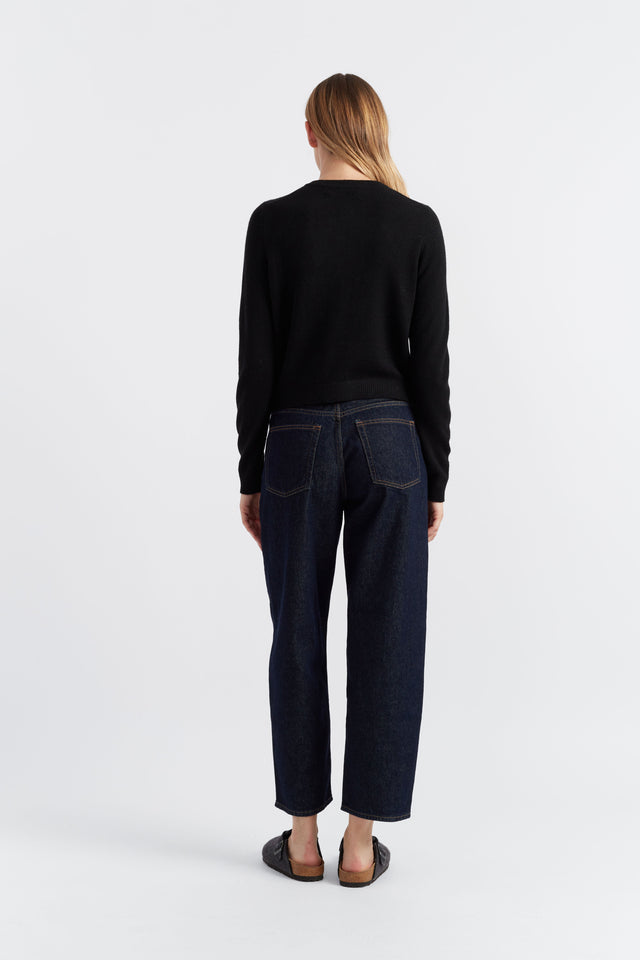 Black Cloud Cashmere Cropped Cardigan image 3