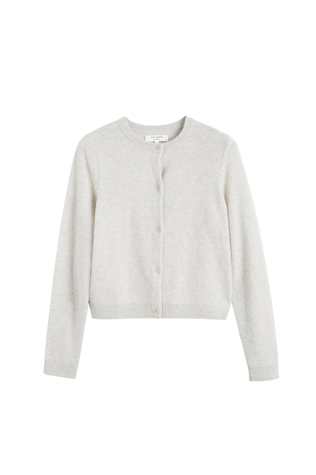 Taupe Cloud Cashmere Cropped Cardigan image 2