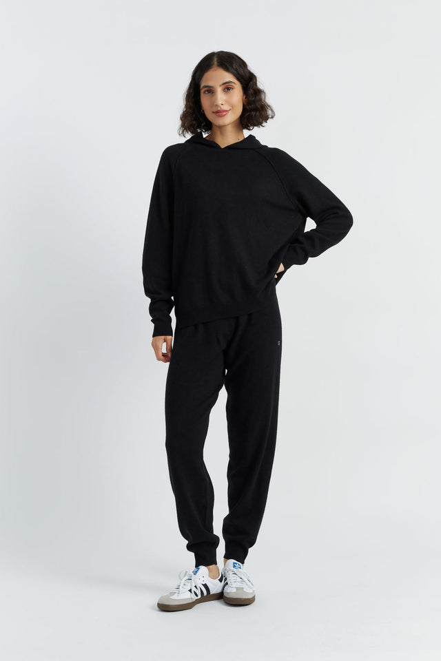 Women's Knitted Hoodie Chinti and Parker Black Wool-Cashmere Boxy fit Size XS-3L image 1