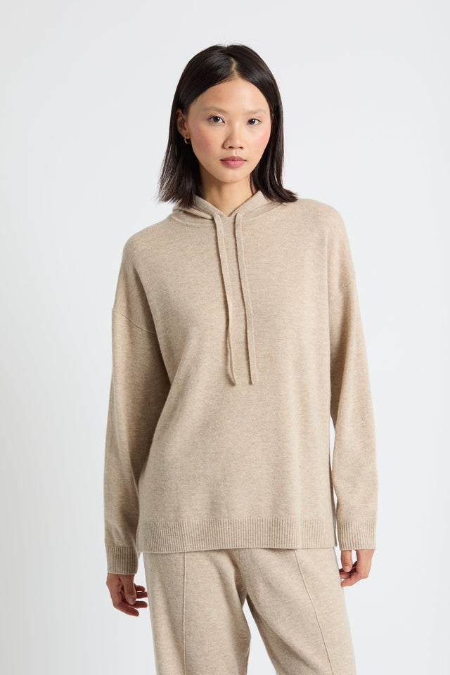 Soft-Oat Wool-Cashmere Relaxed Hoodie image 1