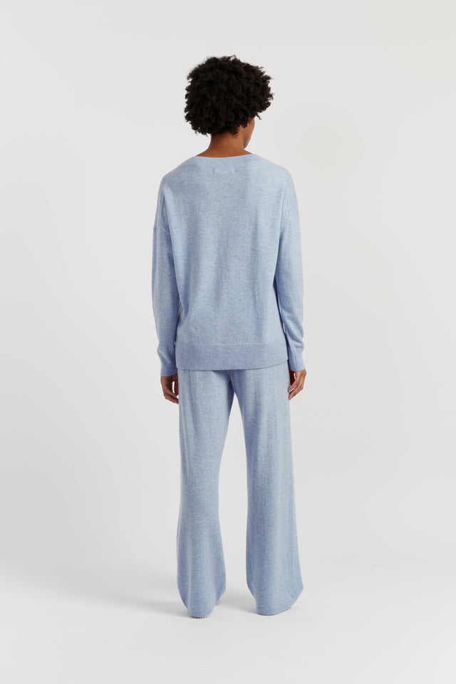 Baby-Blue Wool-Cashmere Slouchy Sweater image 3