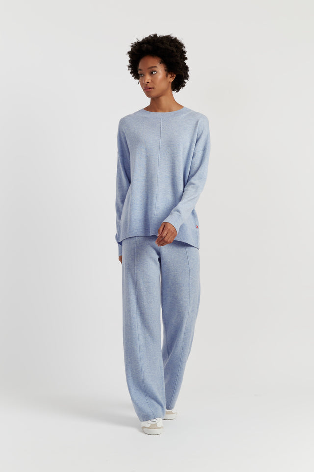 Baby-Blue Wool-Cashmere Slouchy Sweater image 2