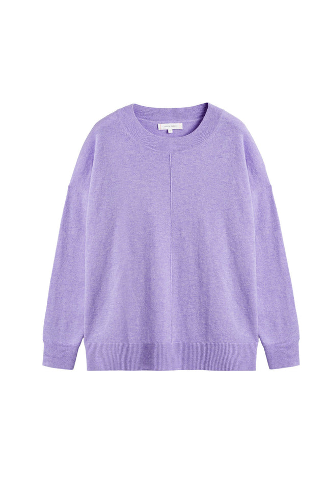 Lavender Wool-Cashmere Slouchy Sweater image 2