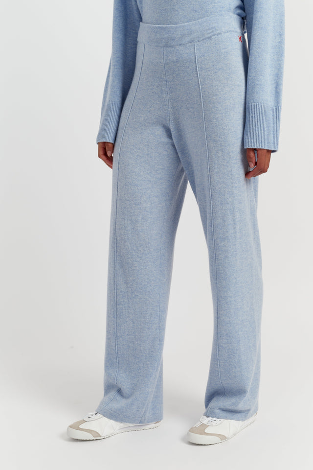 Baby-Blue Wool-Cashmere Wide-Leg Track Pants image 2