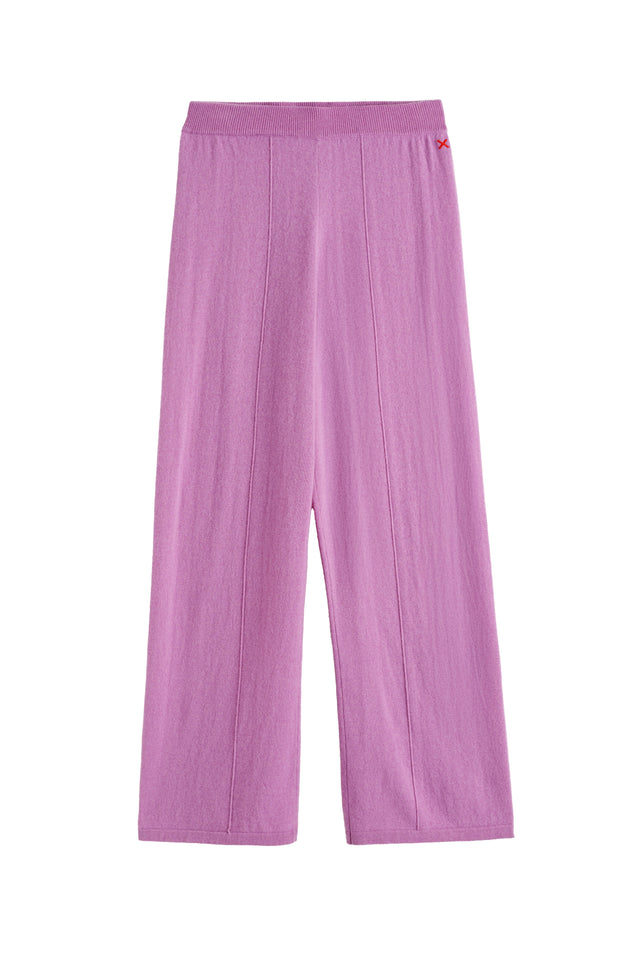 Lilac Wool-Cashmere Wide-Leg Track Pants image 5