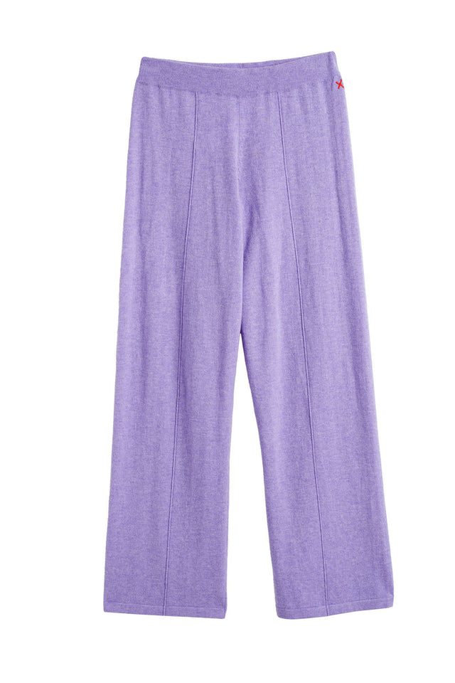 Lavender Wool-Cashmere Wide-Leg Track Pants image 2