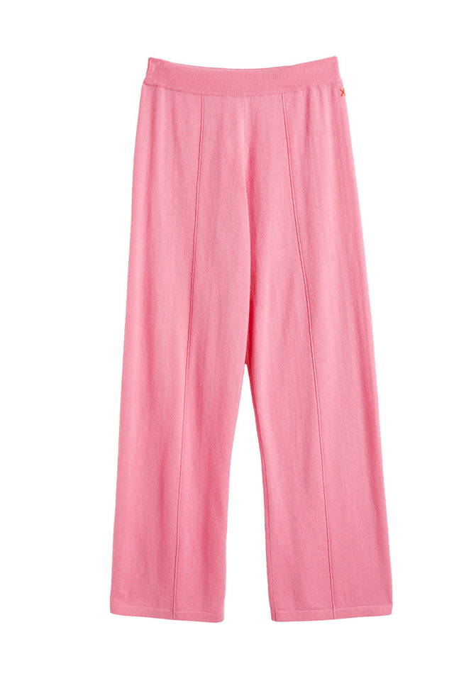 Pink Wool-Cashmere Wide-Leg Track Pants image 2