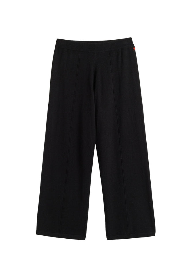 Black Wool-Cashmere Cropped Track Pants image 2