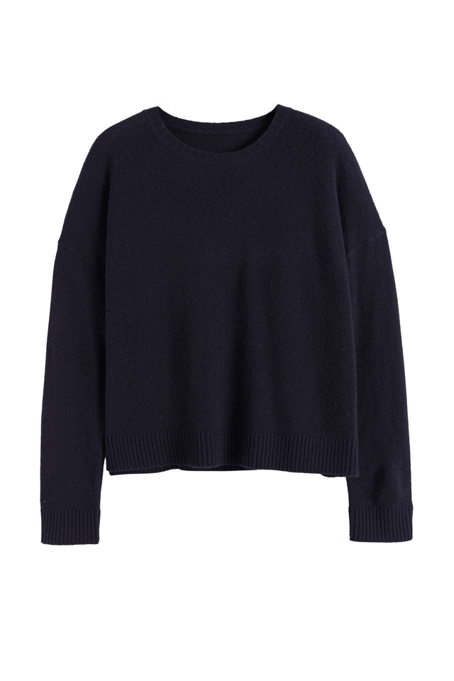 Black Wool-Cashmere Light Relaxed Sweater image 4