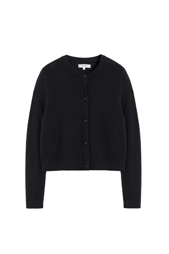 Black Cloud Cashmere Cropped Cardigan image 2
