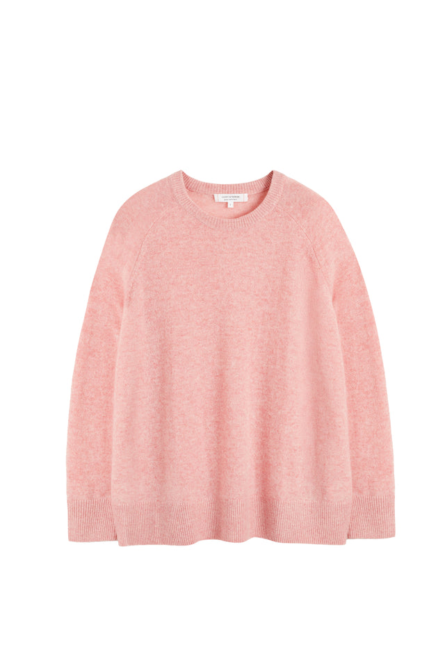 Pink-Marl Cloud Cashmere Slouchy Sweater image 4