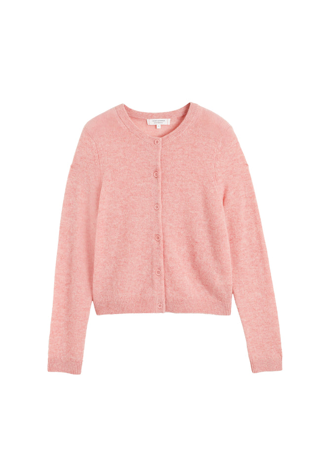 Pink-Marl Cloud Cashmere Cardigan image 4