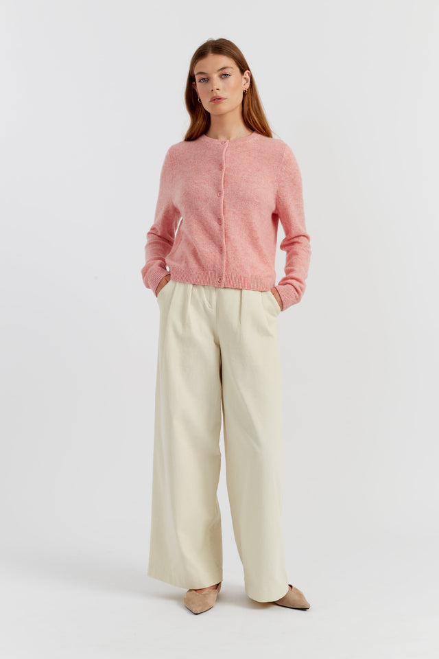 Pink-Marl Cloud Cashmere Cardigan image 2