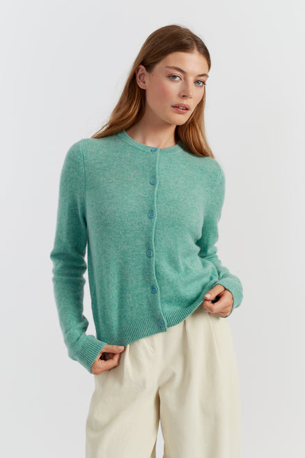Spearmint Cloud Cashmere Cardigan