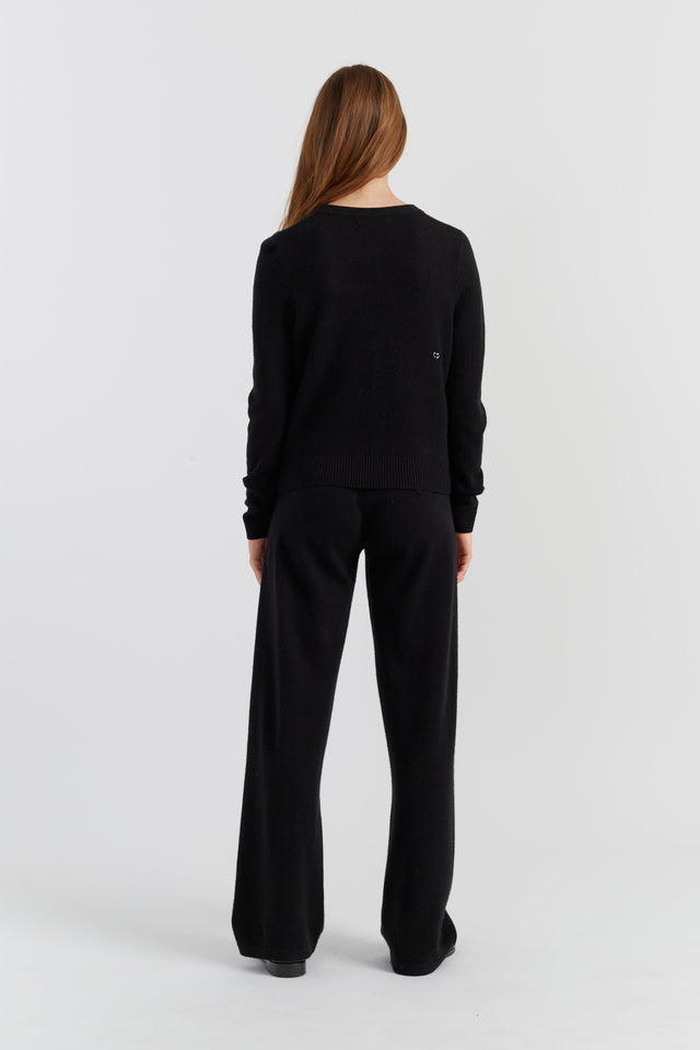 Black Cloud Cashmere Cropped Sweater image 3