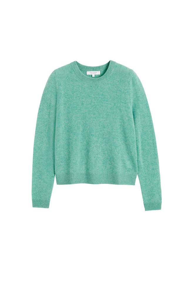 Spearmint Cloud Cashmere Cropped Sweater image 4
