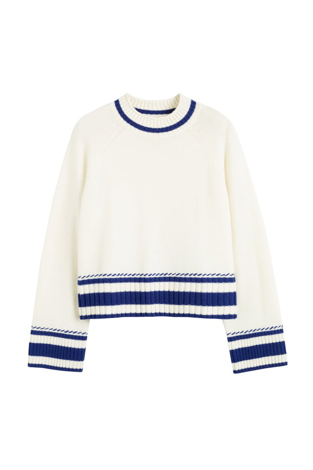 Cream Wool-Cashmere Guernsey Sweater image 5