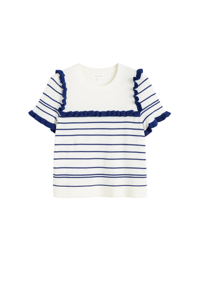 Women's Chinti and Parker Top Knitted Cream Merino Nautical Size XS-3L image 4