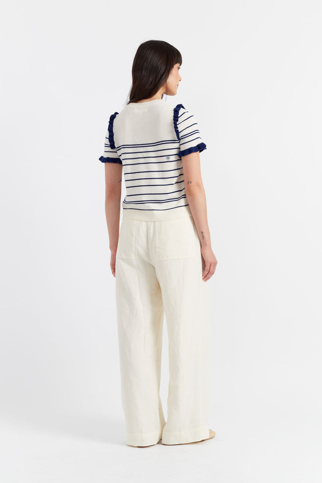Women's Chinti and Parker Top Knitted Cream Merino Nautical Size XS-3L image 3