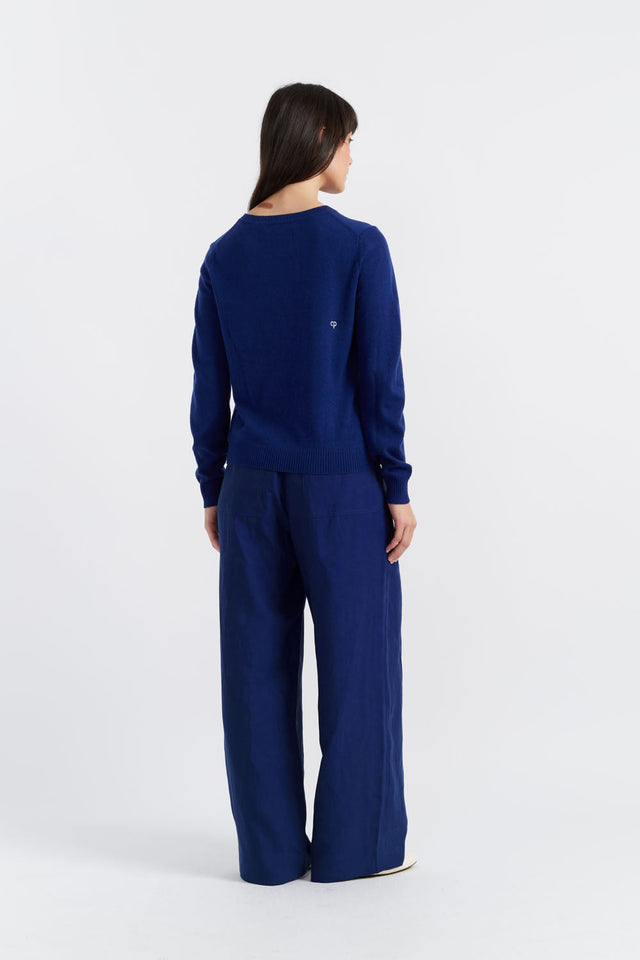 Blue Wool-Cashmere Hello Sailor Sweater image 3