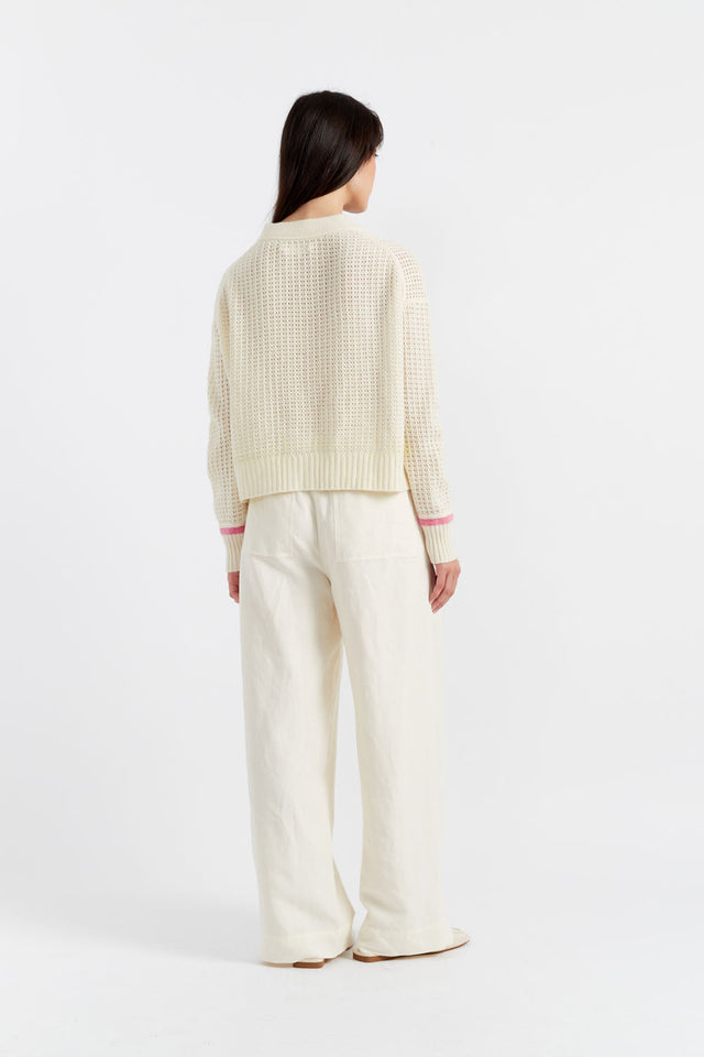 Cream Wool-Cashmere Penzance Cardigan image 5