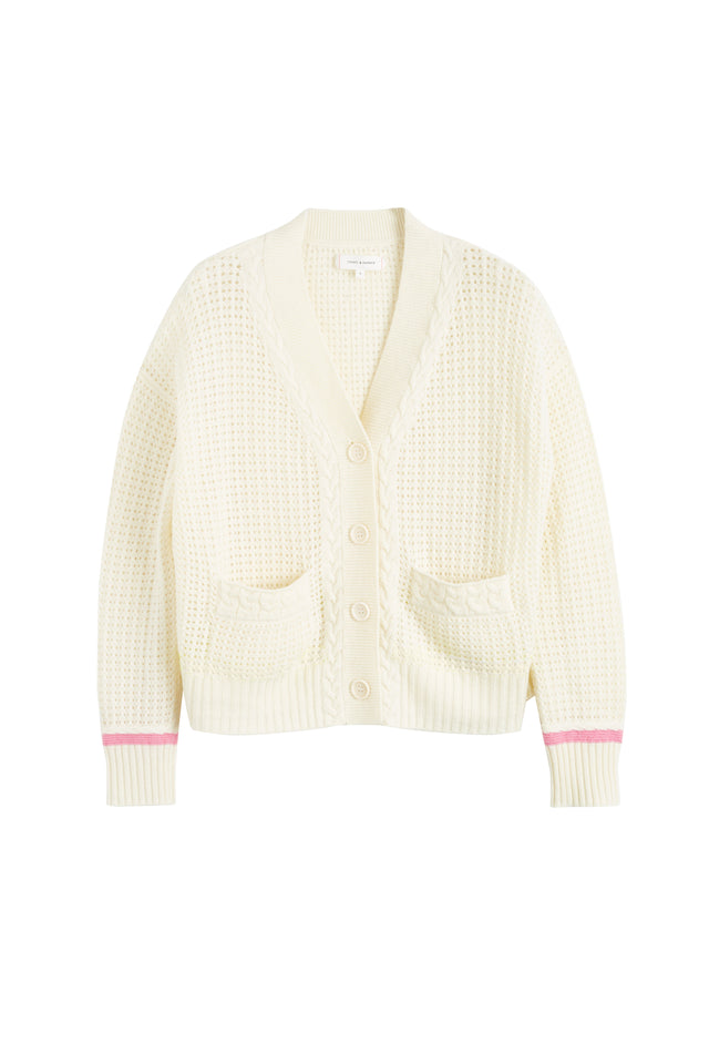 Cream Wool-Cashmere Penzance Cardigan image 6