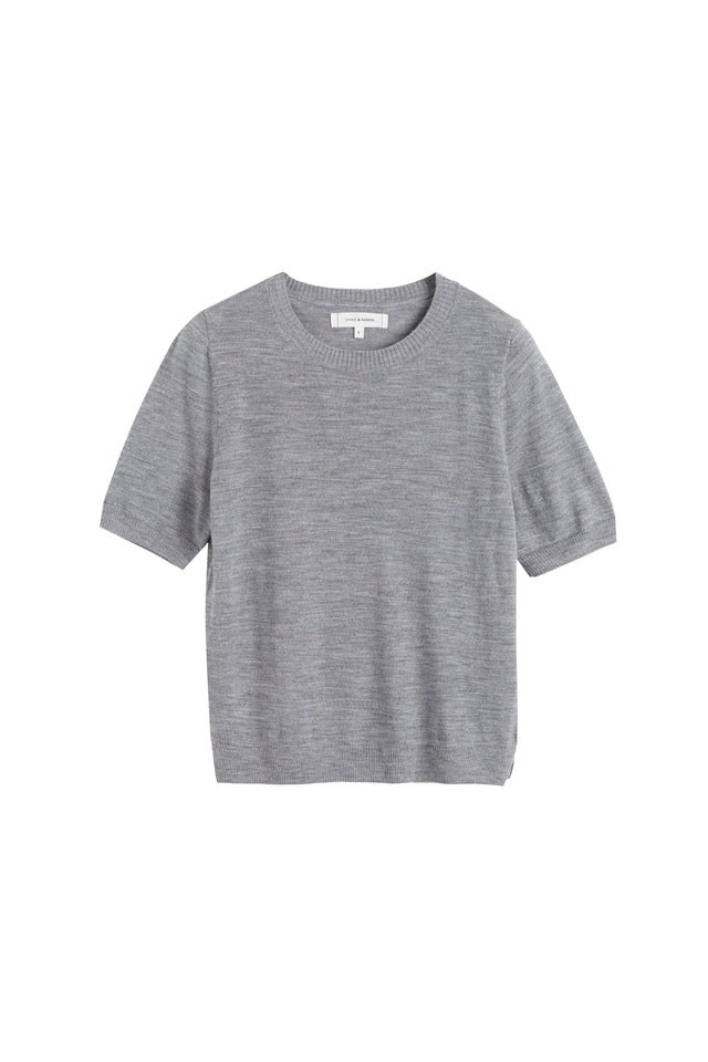 Grey Pure Merino T-shirt image 2