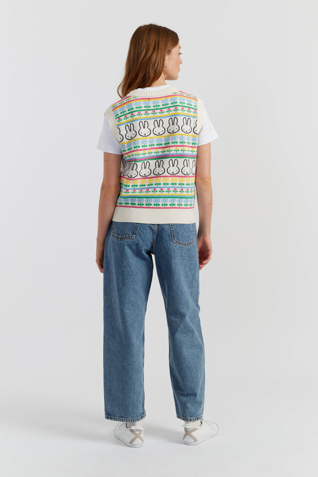 Cream Cotton Miffy Fairisle Tank image 3