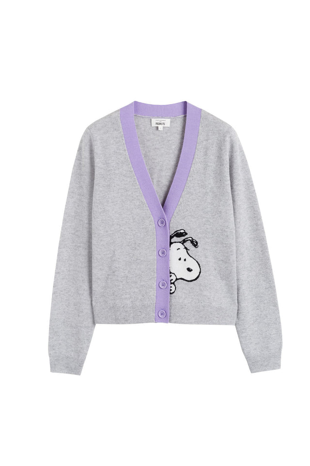 Light-Grey Wool-Cashmere Snoopy Cardigan image 4