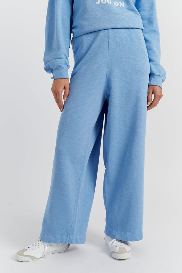 Sky-Blue Cotton Snoopy Sweatpants image 2
